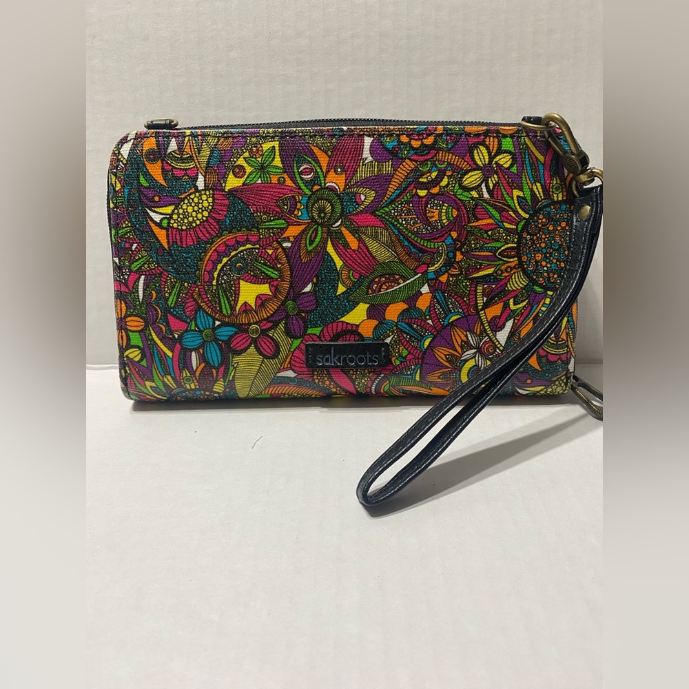 Sakroots Colorful Floral Wristlet